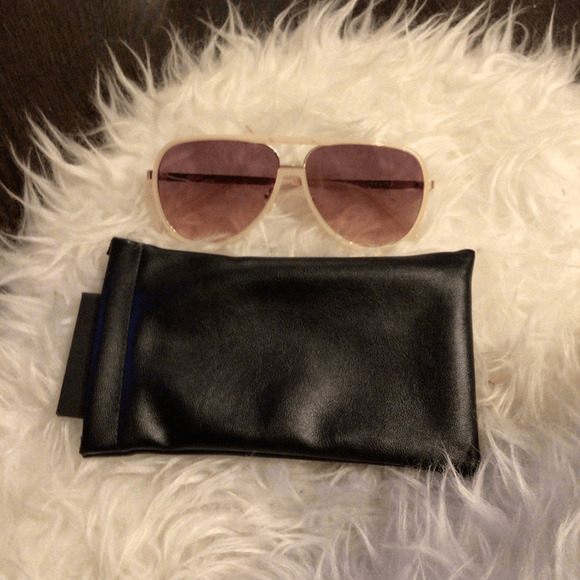 NEW! Quay High Profile Creamy opulent Aviator Sunglasses main image 5